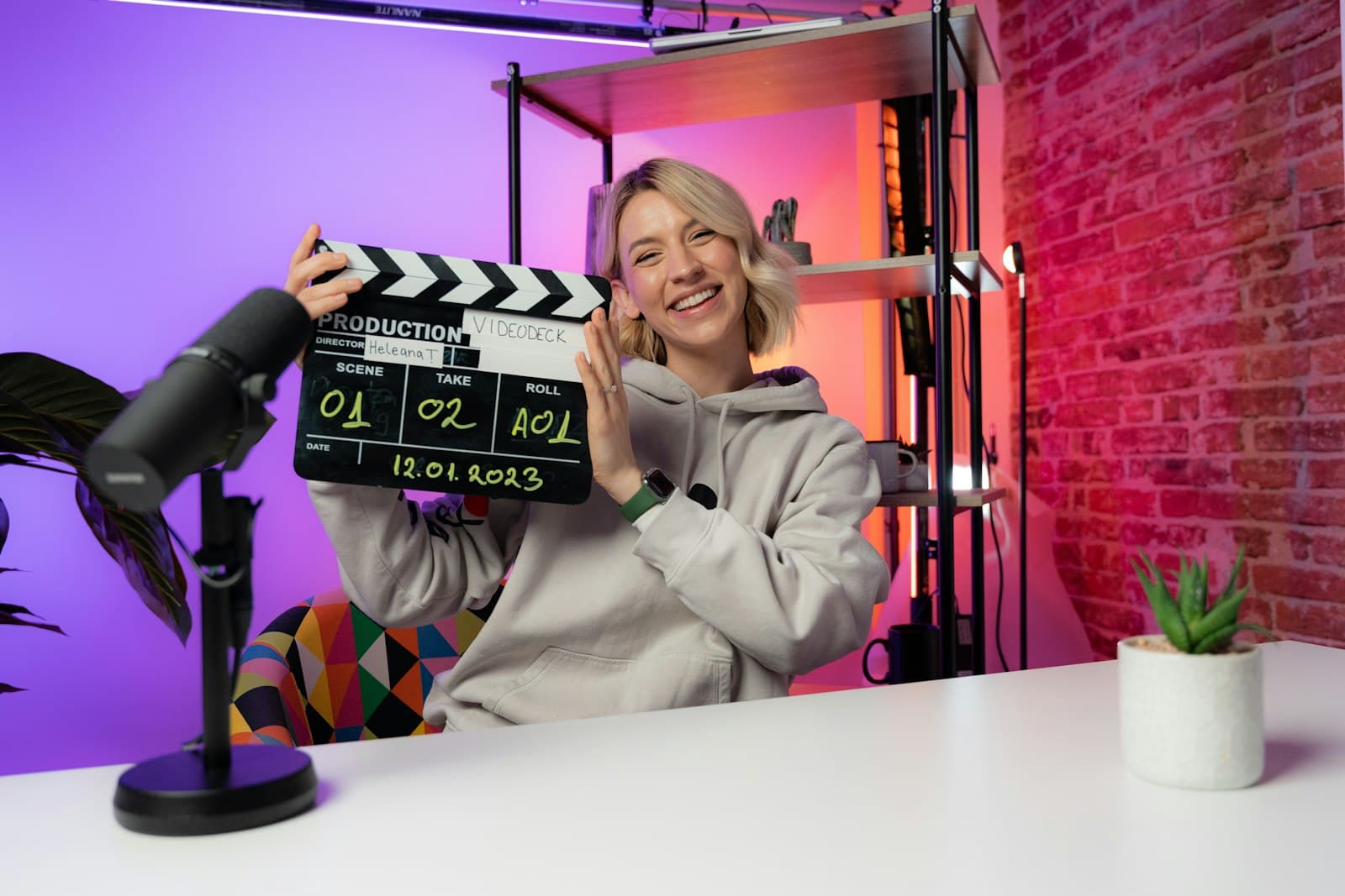 Klappe im Studio